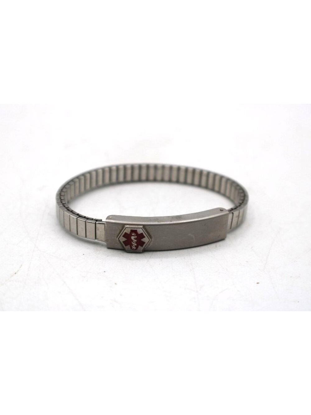 Stainless Steel Medilog ID Bracelet Compartment Plaque Expansion Band Safety